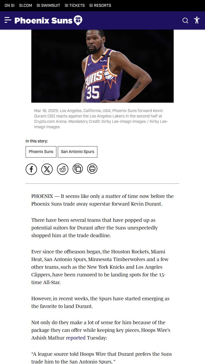 KD Eyeing Spurs: Blockbuster Trade Brewing?