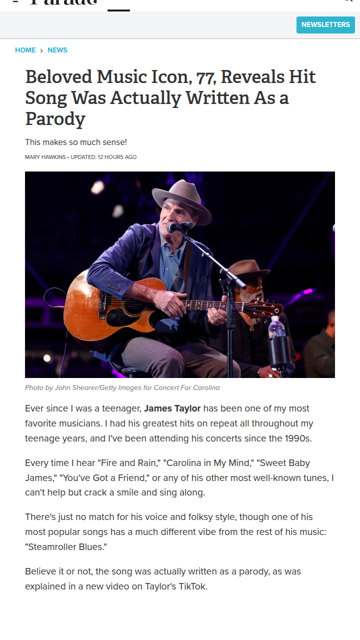 James Taylor’s Parody Song Shocker! 🎸