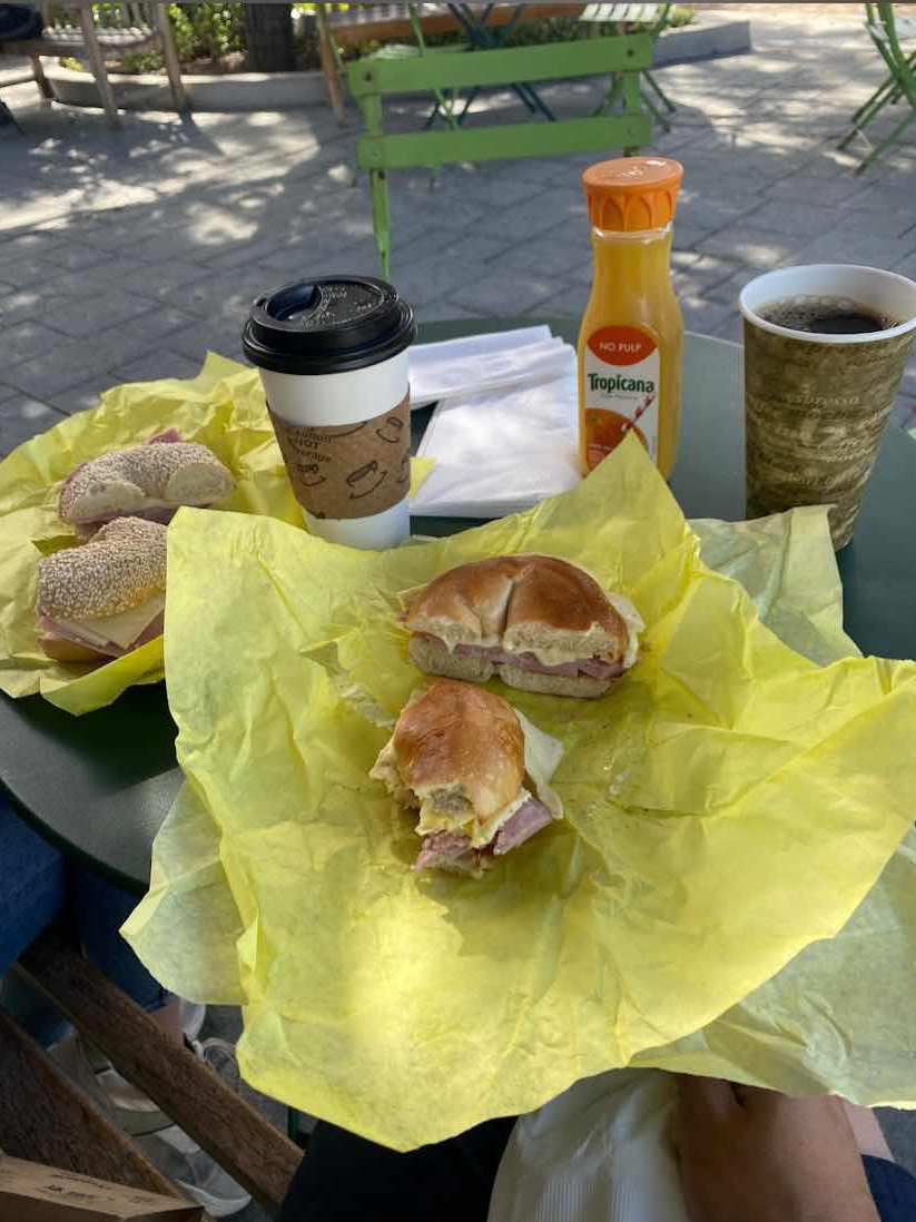 Bagels and Iced Caramel Macchiato to die for!