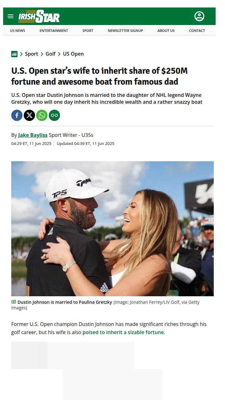 Paulina Gretzky’s $250M Inheritance Twist 🚤