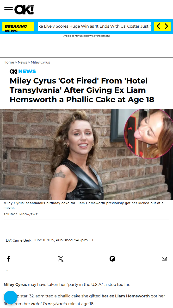Miley’s Cake Controversy 🍰