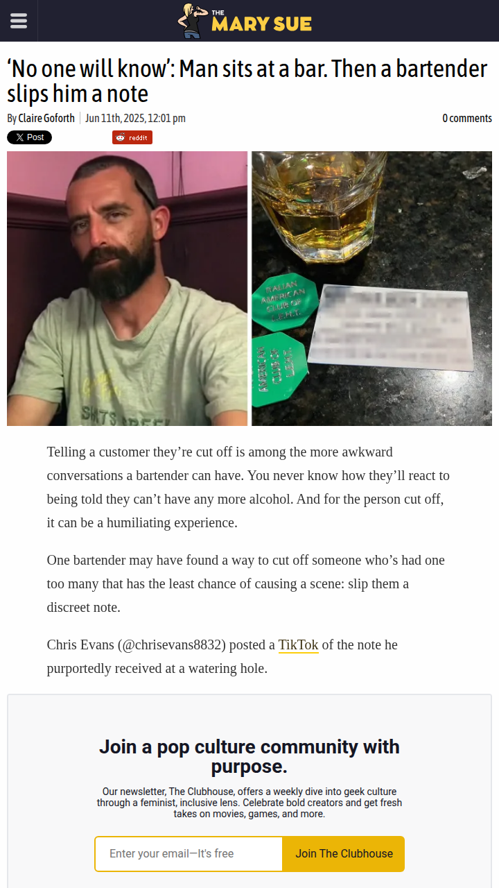 Chris Evans Cut Off at Bar?! 🍸