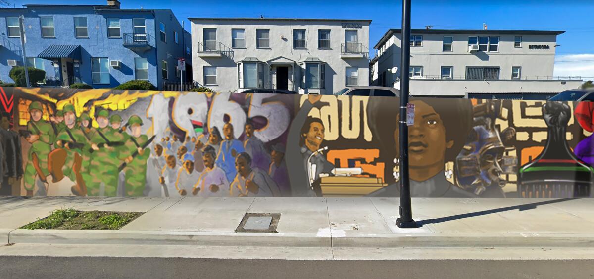 Murals Bloom After Rain Along Crenshaw’s Black Art Corridor