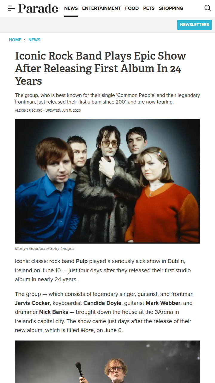 Pulp’s Comeback Sparks Britpop Rivalry! 🎸