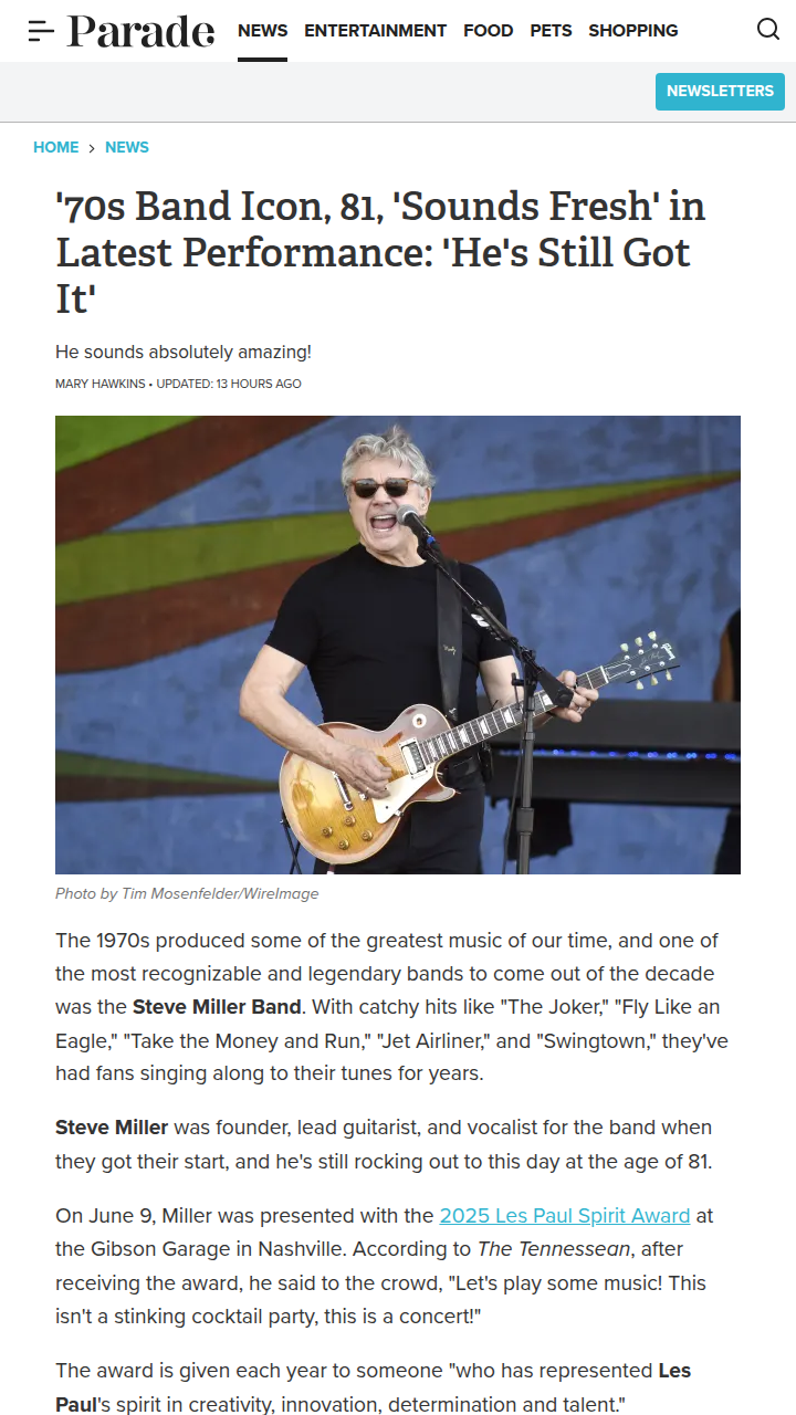 Steve Miller at 81?! Still Rockin' 🎸