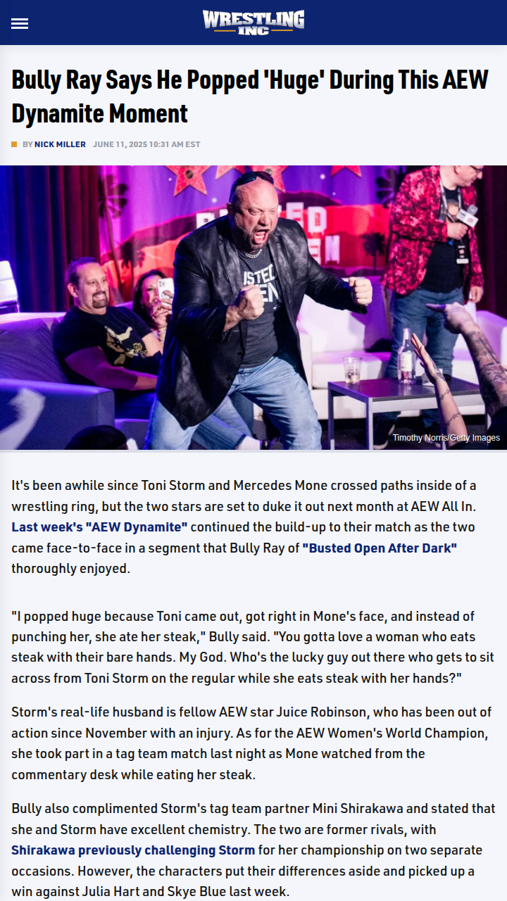 Toni Storm’s Steak Showdown Stuns Fans