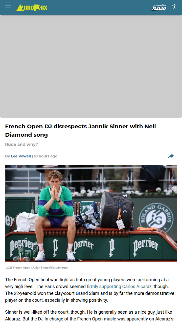 Did the DJ Cross the Line at Roland Garros?