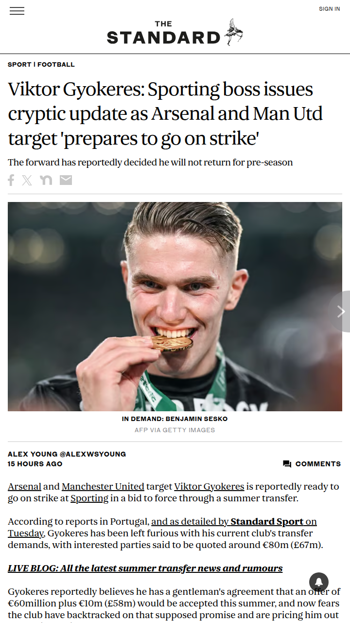Gyokeres Drama: Will He Force a Move?