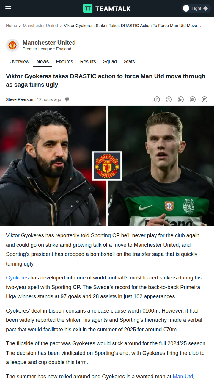 Gyokeres Strikes Back: United Bound?