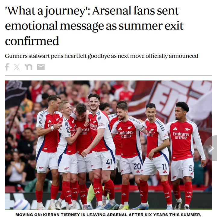 Tierney’s Emotional Arsenal Goodbye