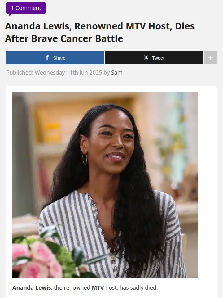 Ananda Lewis’ Cancer Journey Sparks Debate 💔