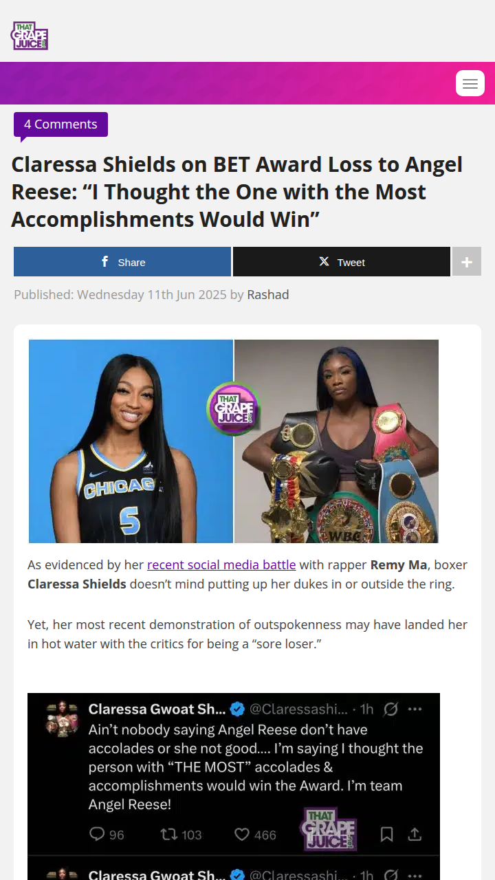 Shields vs. Reese: BET Awards Snub?
