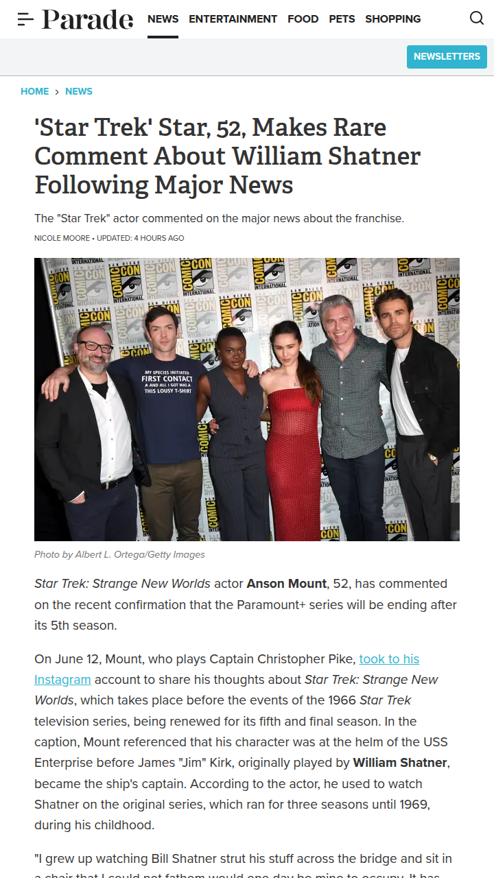 Anson Mount Shouts Out Shatner! 🚀