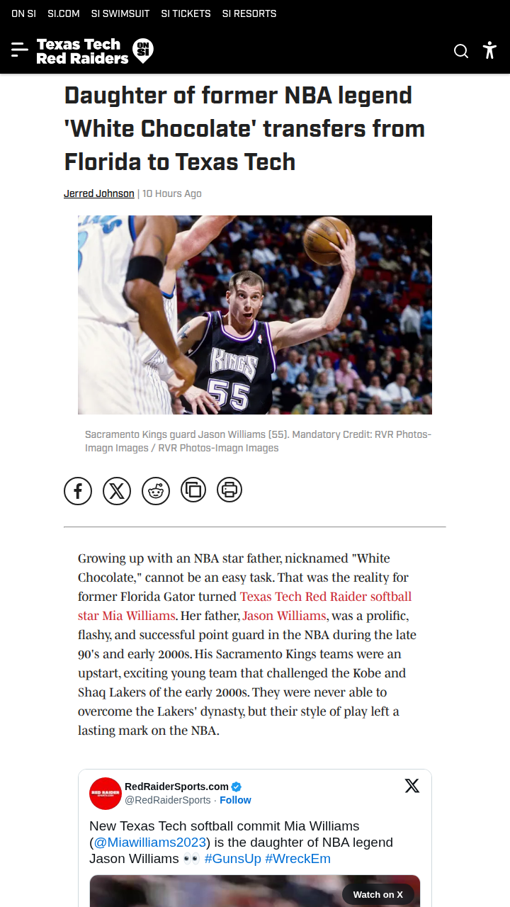 White Chocolate’s Legacy Hits Texas Tech