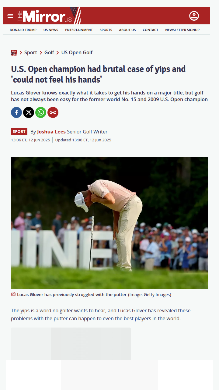 Lucas Glover’s Yips: From Panic to PGA Wins