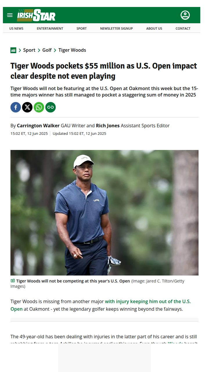 Tiger Still Cashes In—Without Swinging a Club!