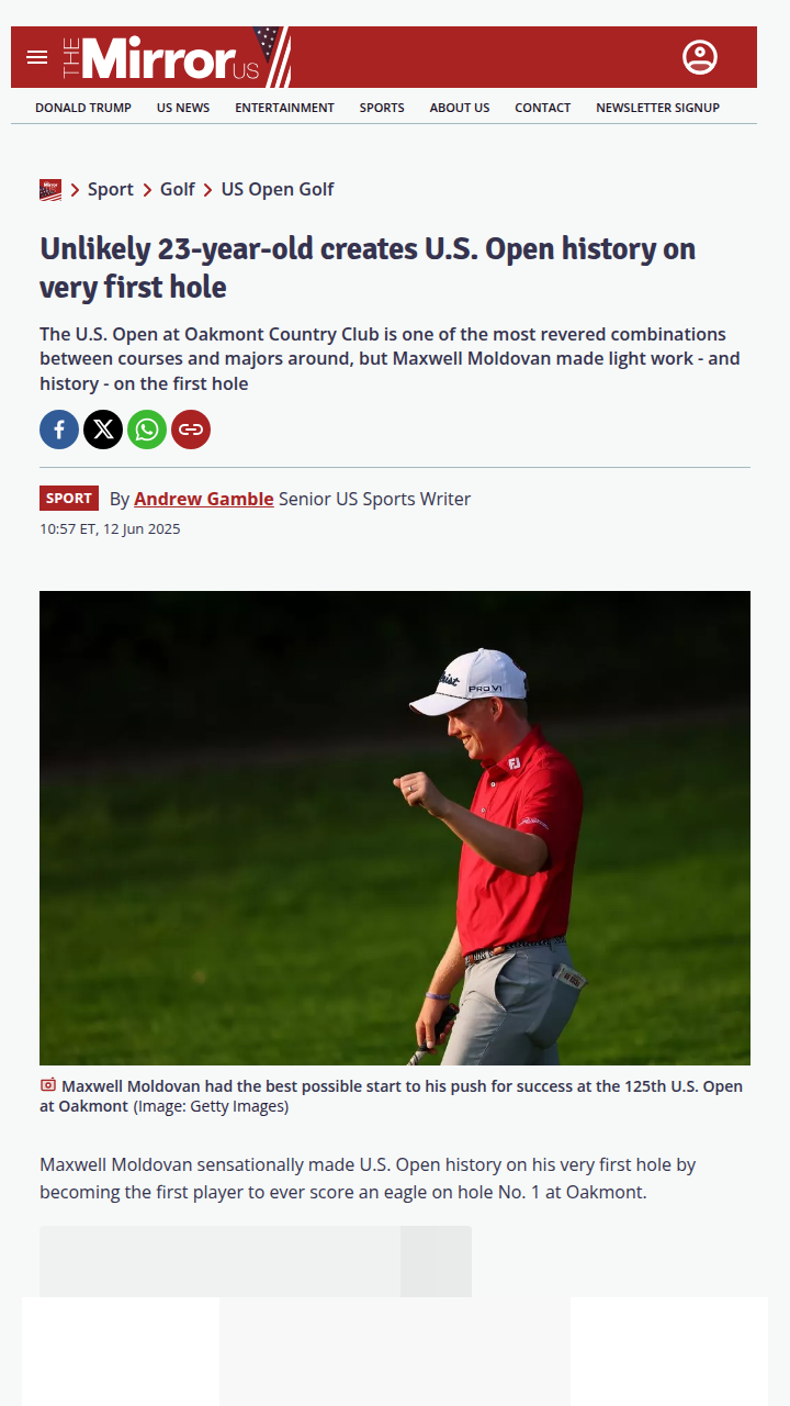 Moldovan’s Eagle Ignites Oakmont Drama