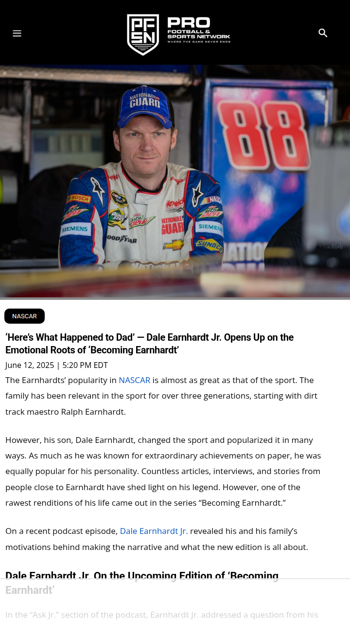 Dale Jr. Gets Real About Big E’s Early Days
