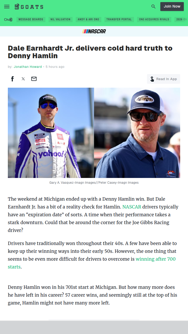 Is Denny Hamlin Racing Against Time?