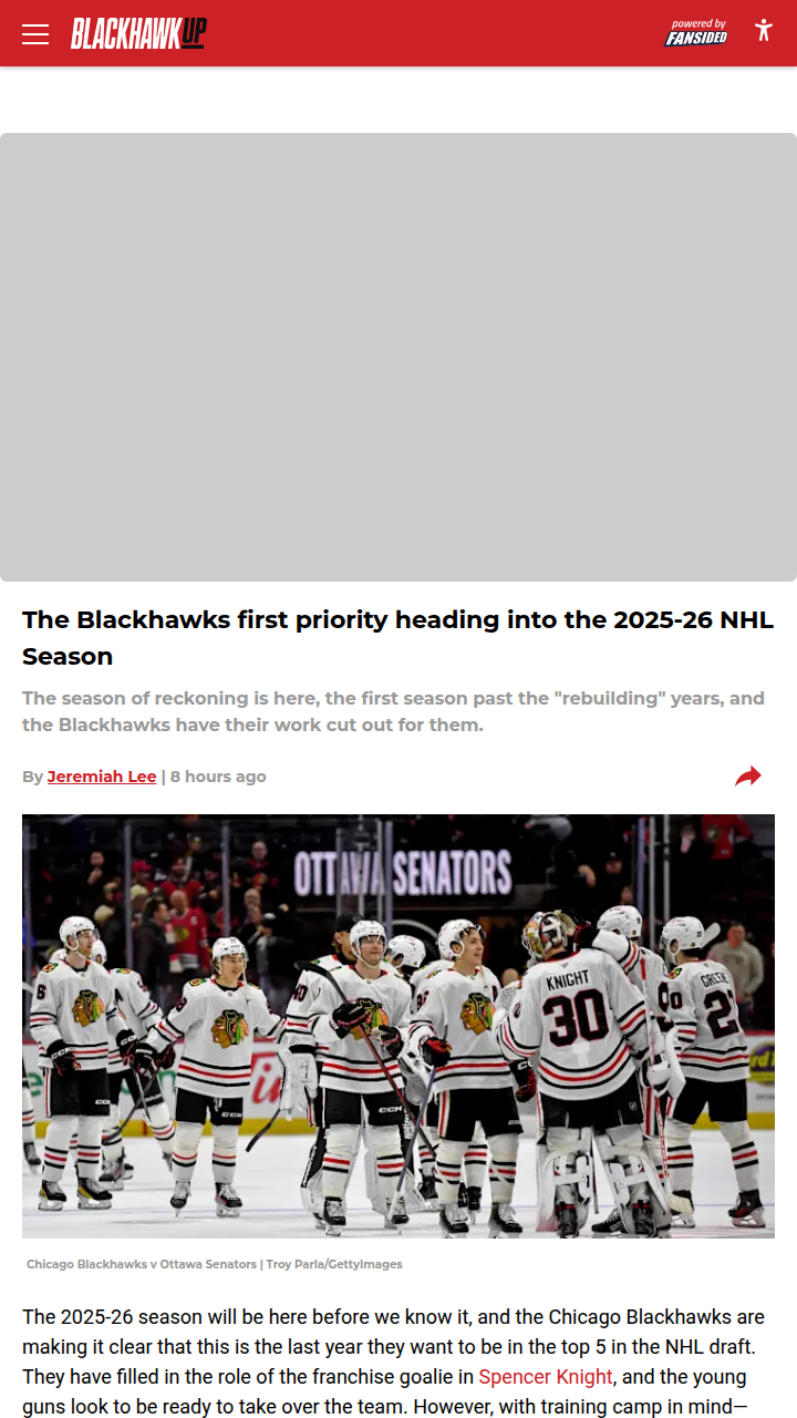 Who Will Step Up for the Hawks’ Energy Line?