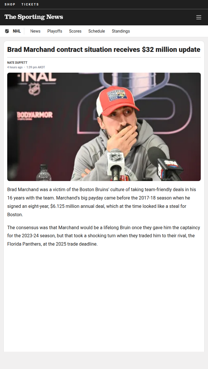 Marchand’s $32M Payday: Bruins Regret It?