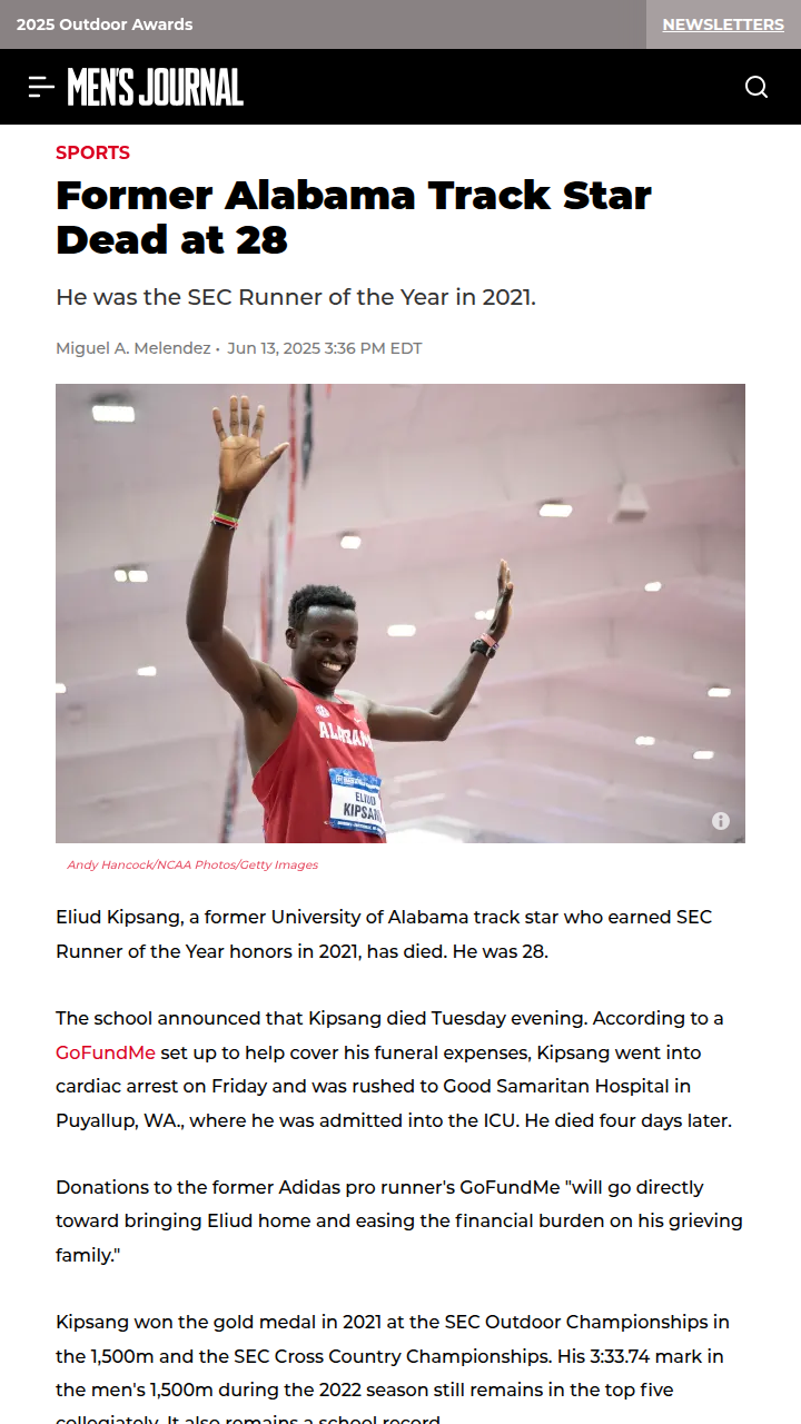 Remembering Bama’s Record-Breaker Kipsang