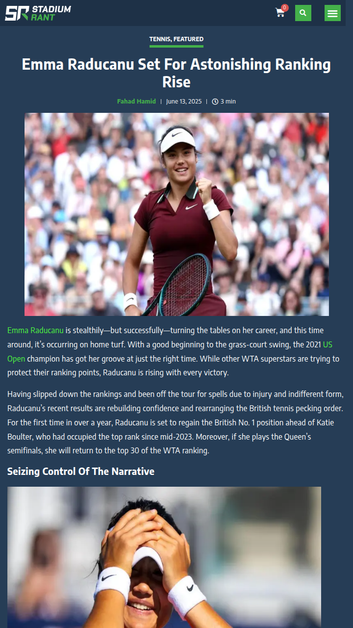 Raducanu Reclaims Queen of British Tennis