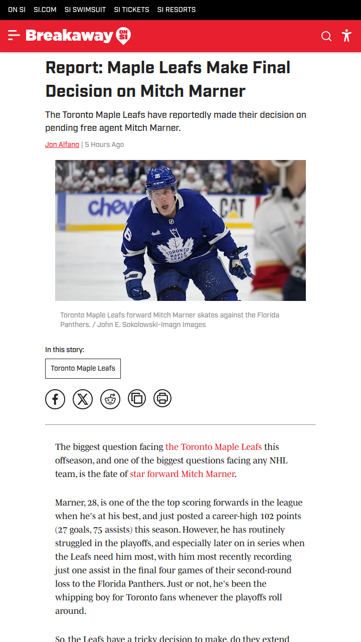 Leafs Part Ways with Magic Mitch—Right Call?
