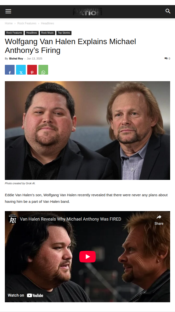 Wolfgang Spills on Van Halen Shakeup 🎸