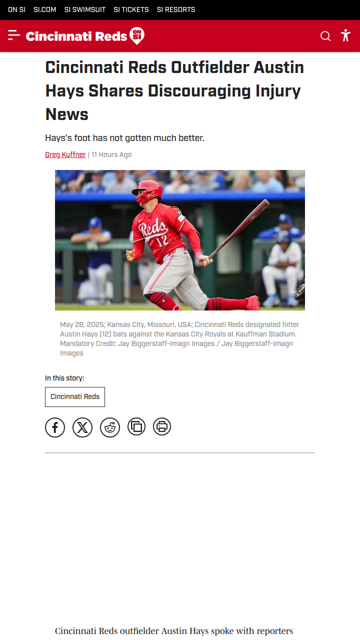 Austin Hays Shut Down—Reds Fans React