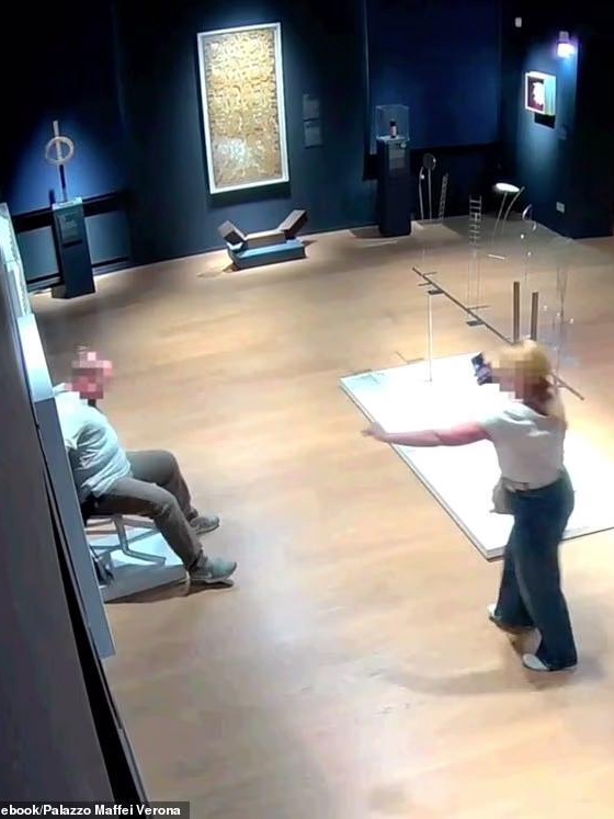 Tourist Destroys Crystal Van Gogh Chair 😱