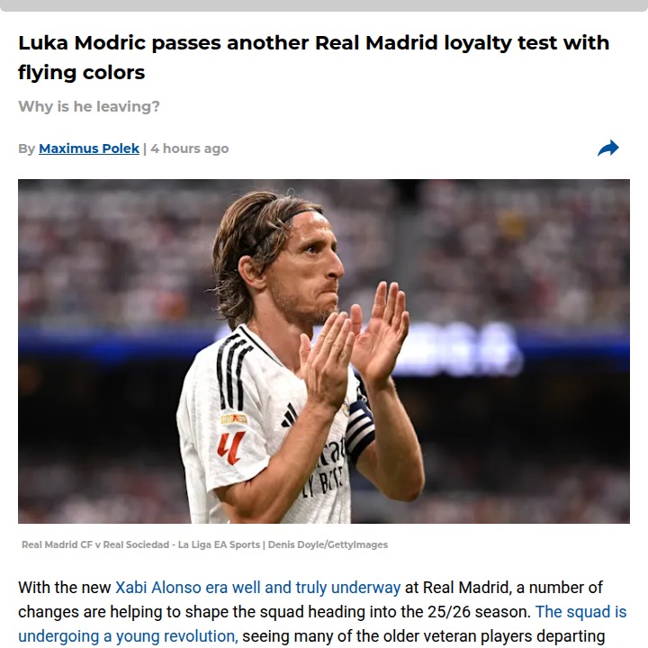 Modric’s Farewell: Pure Class Until the End