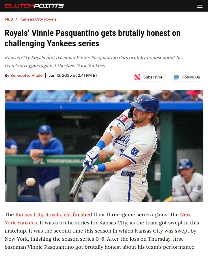 Vinnie P’s Brutal Truth After Yanks Sweep