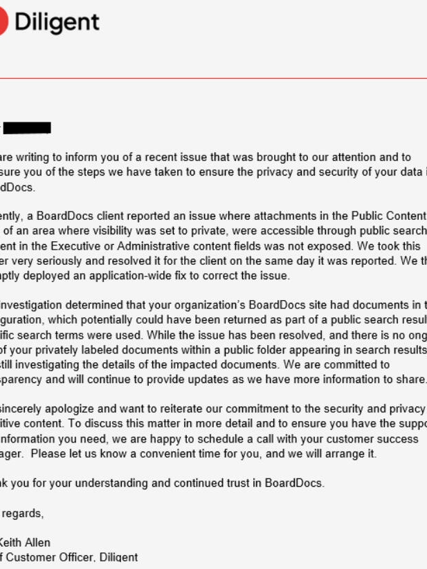 When 'Private' Isn't Private: BoardDocs Glitch