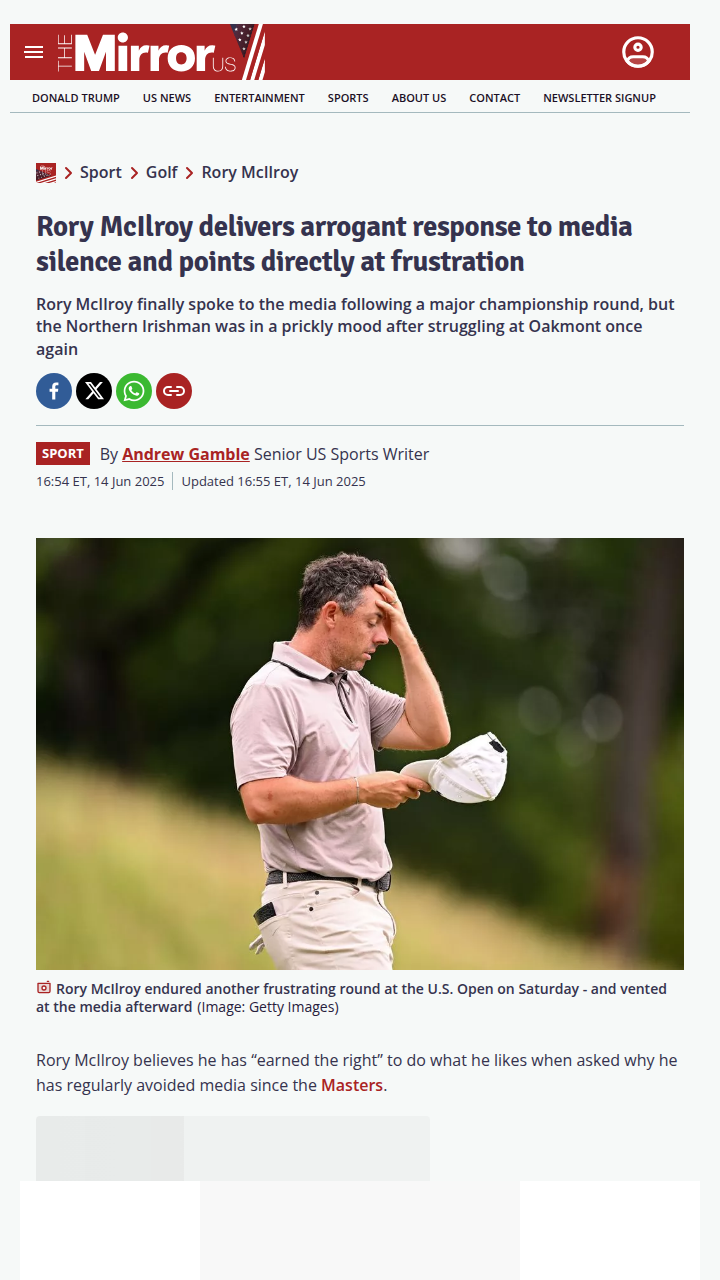 Rory’s Media Freeze: Frustration or Flex?