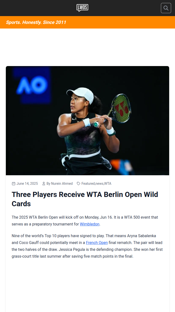 Osaka, Raducanu, Lys: Berlin Wild Card Buzz