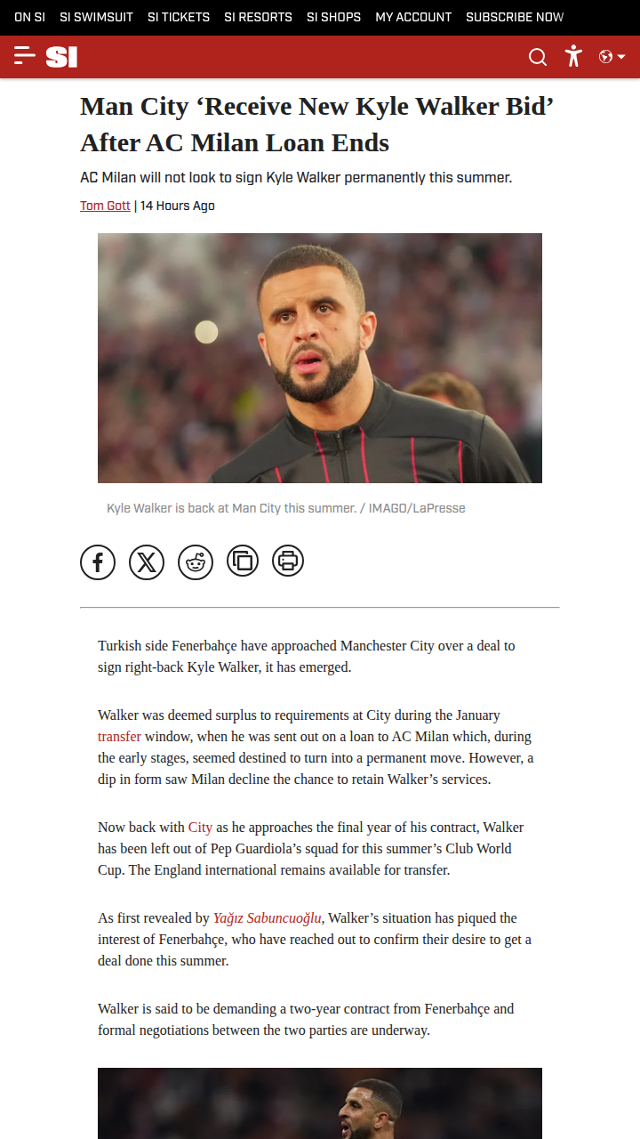 Walker’s Next Move: Fenerbahçe or Stay Blue?