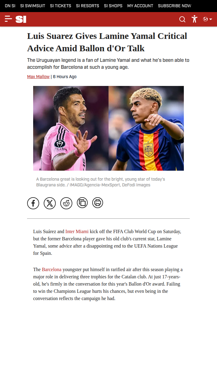 El Pistolero’s Words for Wonderkid Yamal