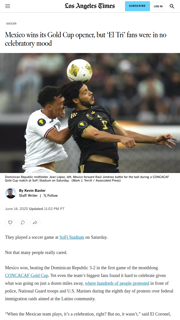 El Tri Wins, But Fans' Hearts Weren't In It