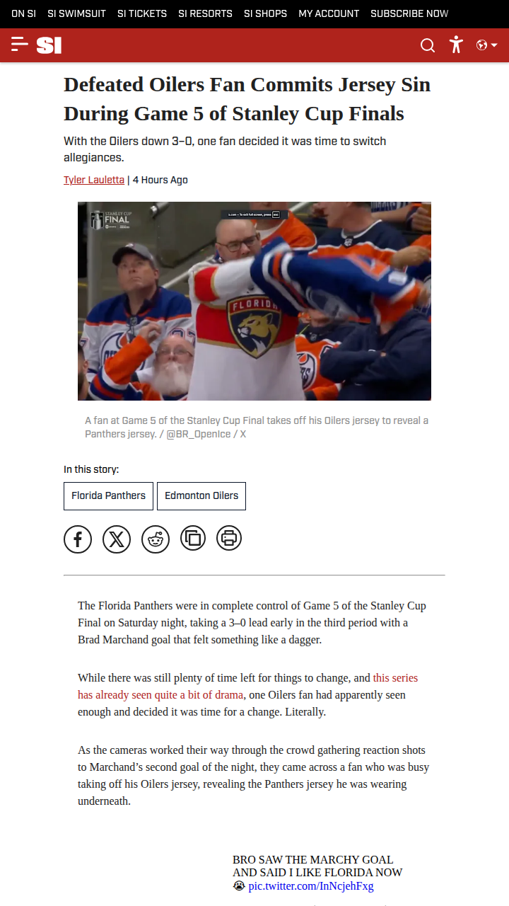Oilers Fan Pulls Off Epic Jersey Swap!