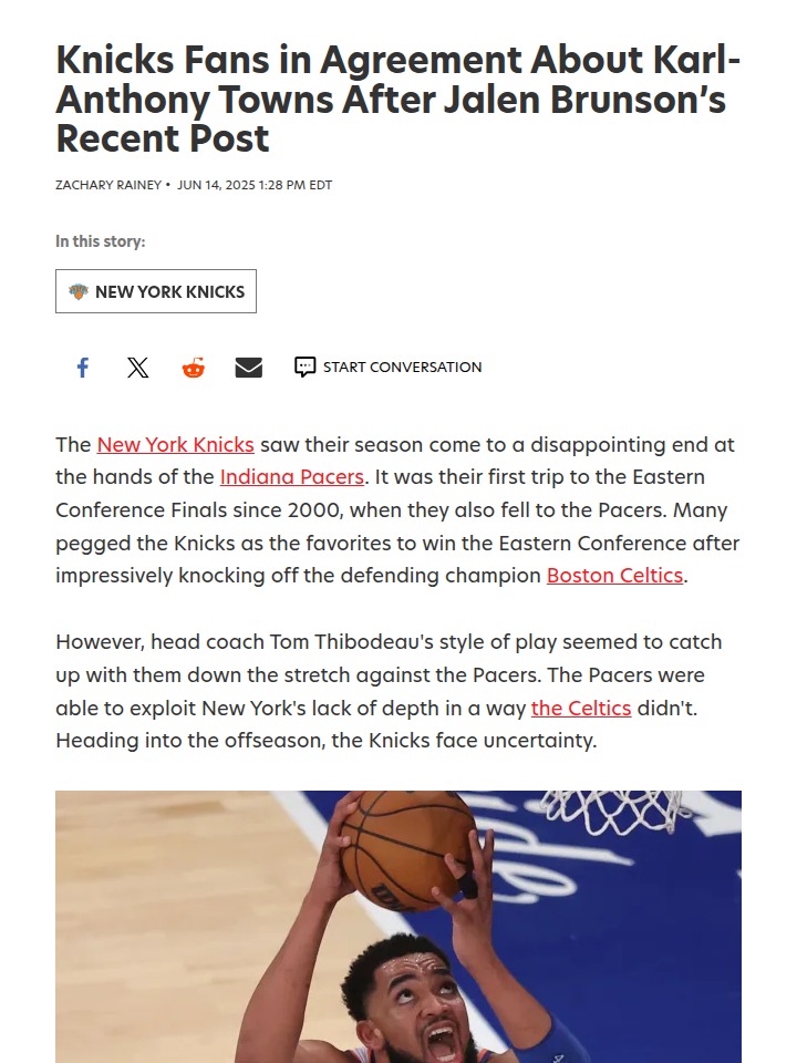 KAT & Brunson: Knicks Duo Done or Just Starting?
