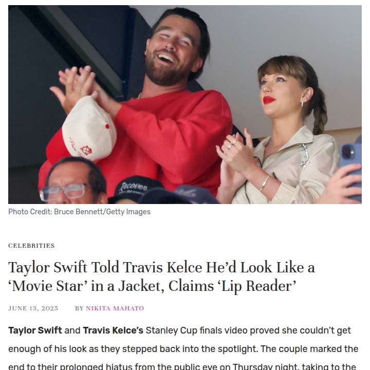 Did Taylor Just Hint at Travis’s Movie Star Era? 🎬