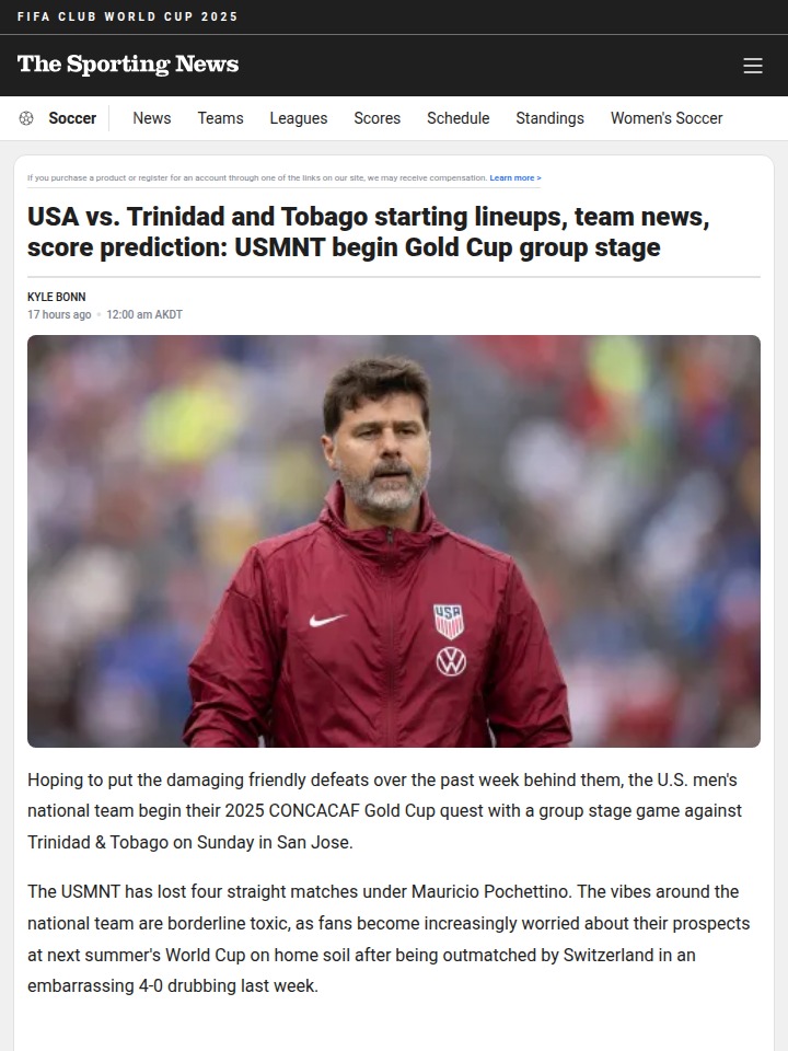 USMNT Faces Soca Warriors: Redemption Time?