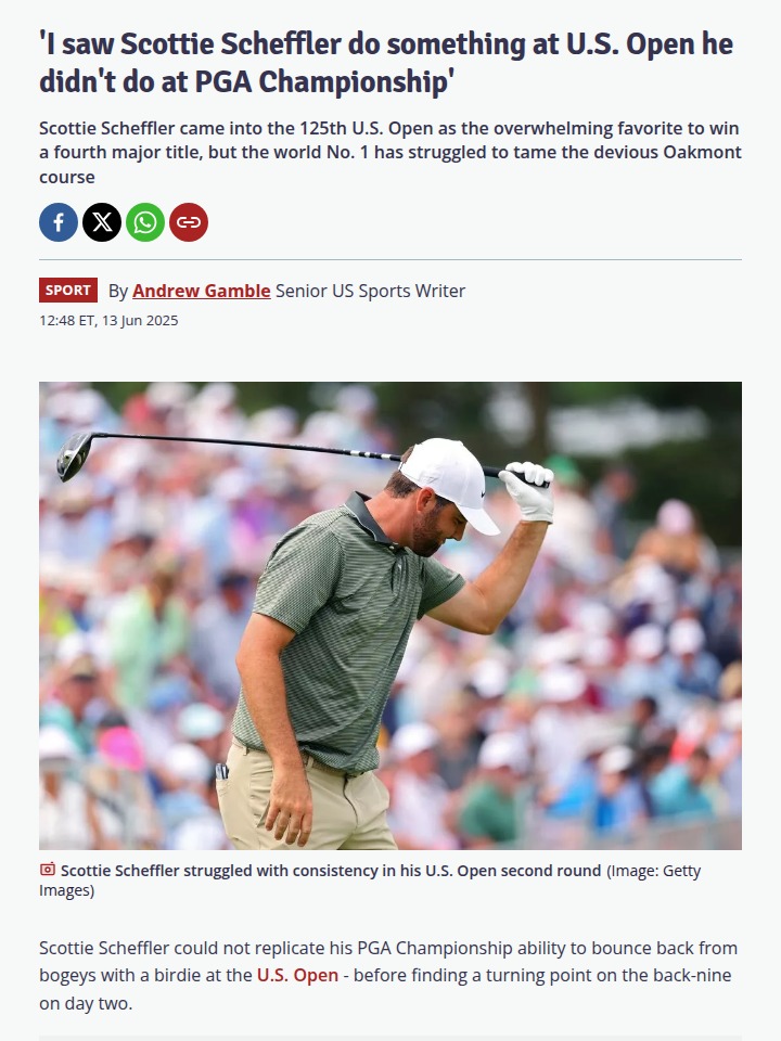Scheffler’s Bounce-Back Magic Missing?