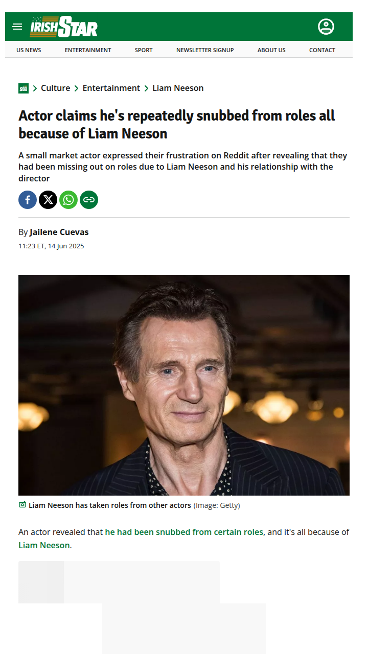 Liam Neeson Stealing All the Roles? 🤔