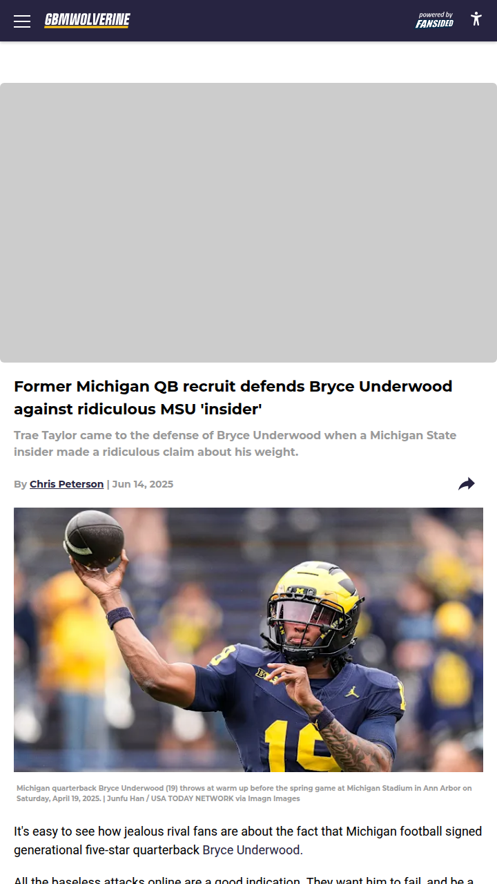 Bryce Underwood Hype: Sparty’s Latest Reach?