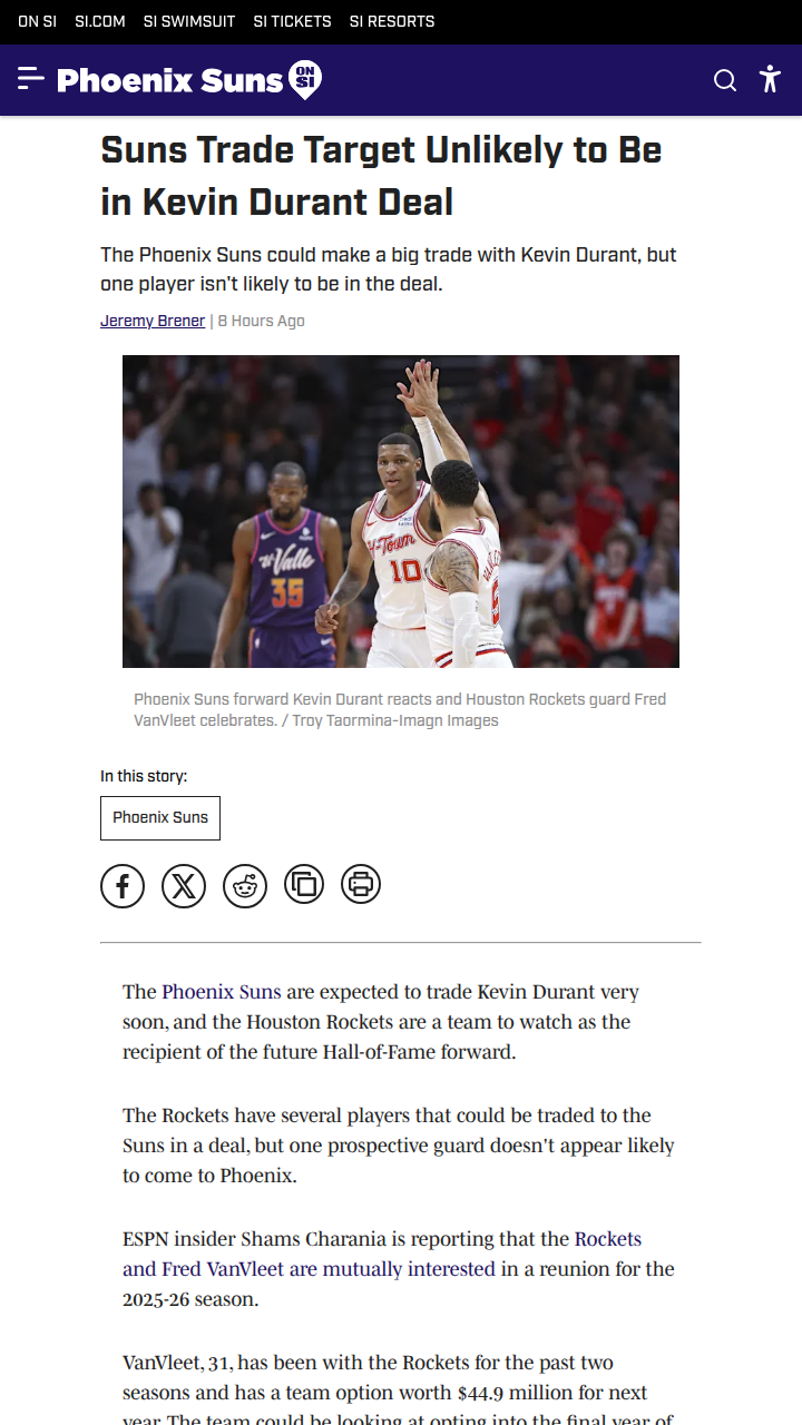 No VanVleet in KD Trade? What’s Next for Suns?