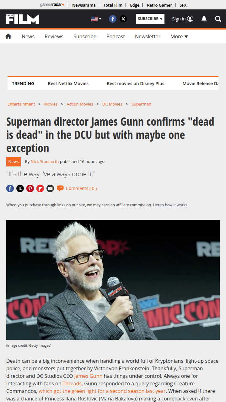 James Gunn Drops Lazarus Pit Hint 👀