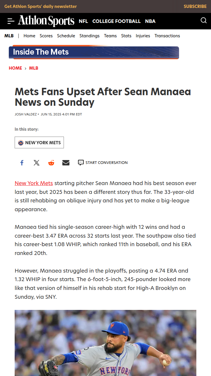Manaea Rehab Woes: Mets Fans Sound Off