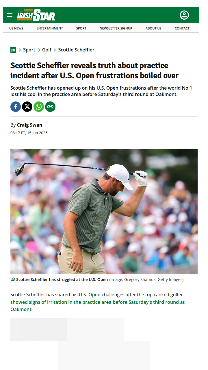 Scheffler’s Range Rant: Oakmont Frustrations